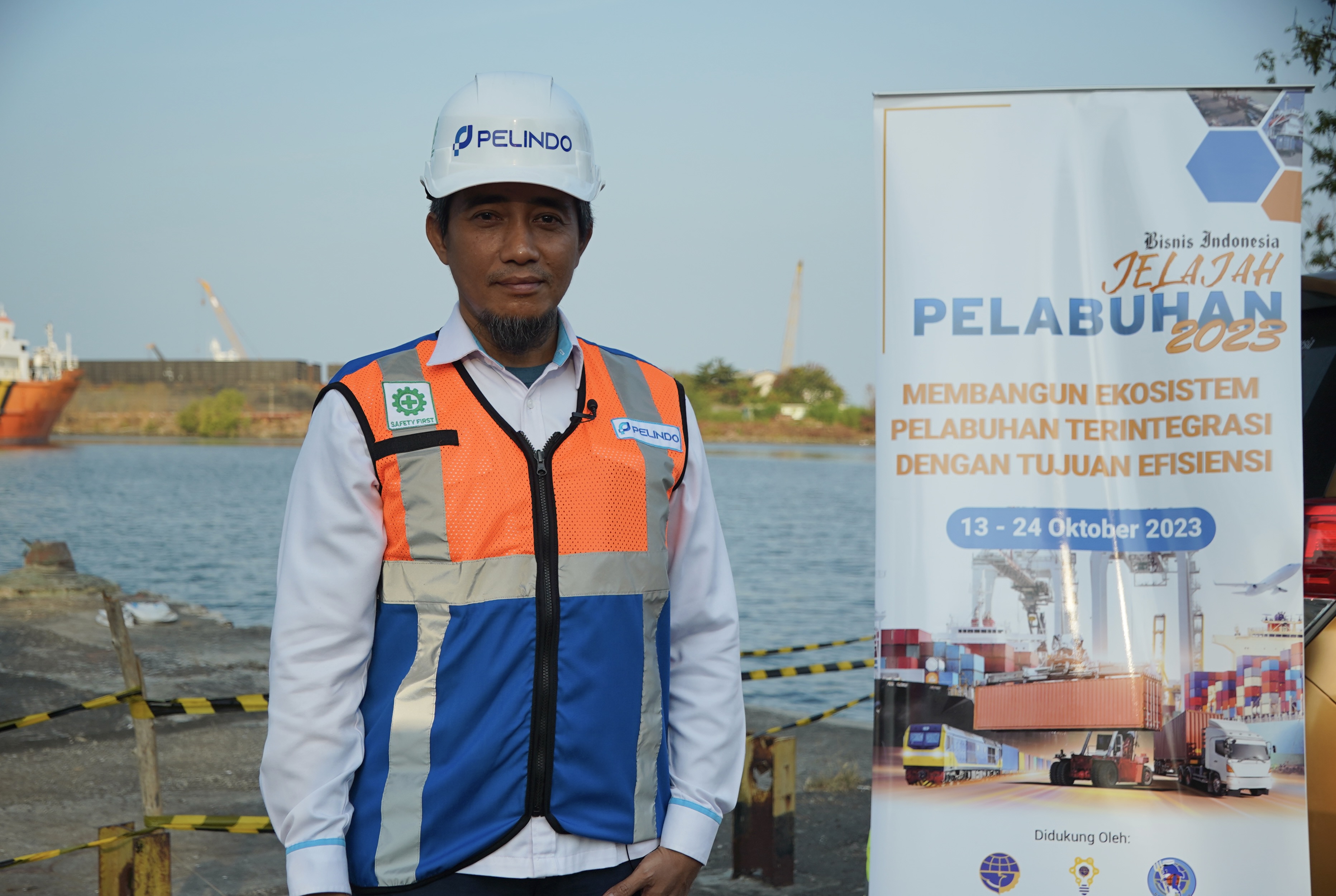 Bombom Cepi Nugraha, Manager Komersial Pelindo Regional 2 Cirebon , Minggu (15/10/2023). - Bisnis/Adam Rumansyah
